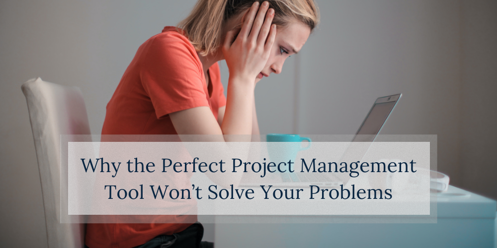 a woman who works from home gets frustrated over her project management tools