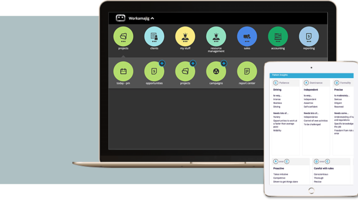 graphic design of workamajig tools