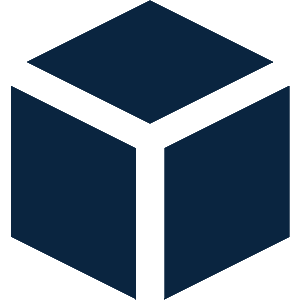 graphic design illustration of a blue box that is open on the sides